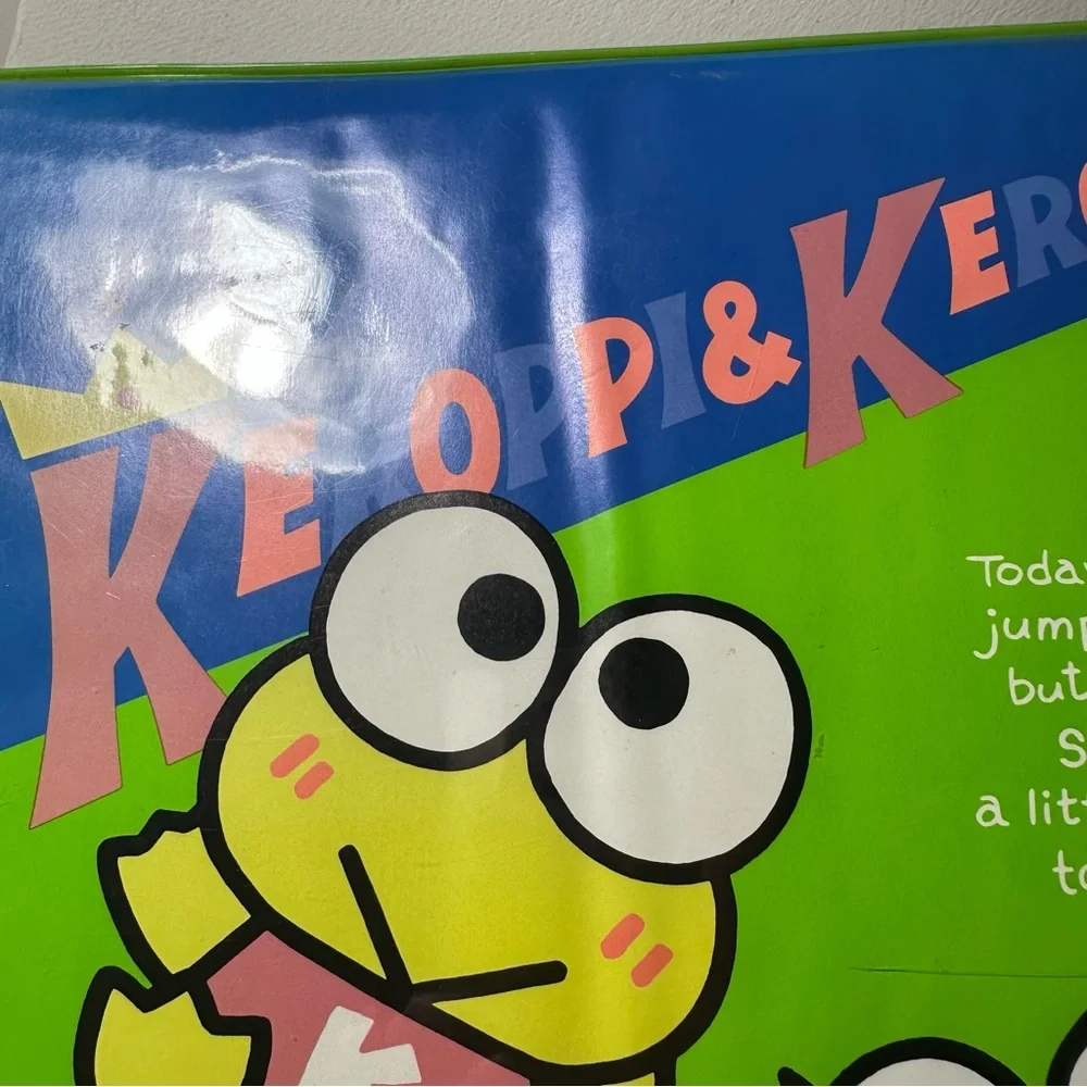 Vintage Sanrio Keroppi Keroleen Notebook Binder 1993 Green Frog Hello Kitty 90s